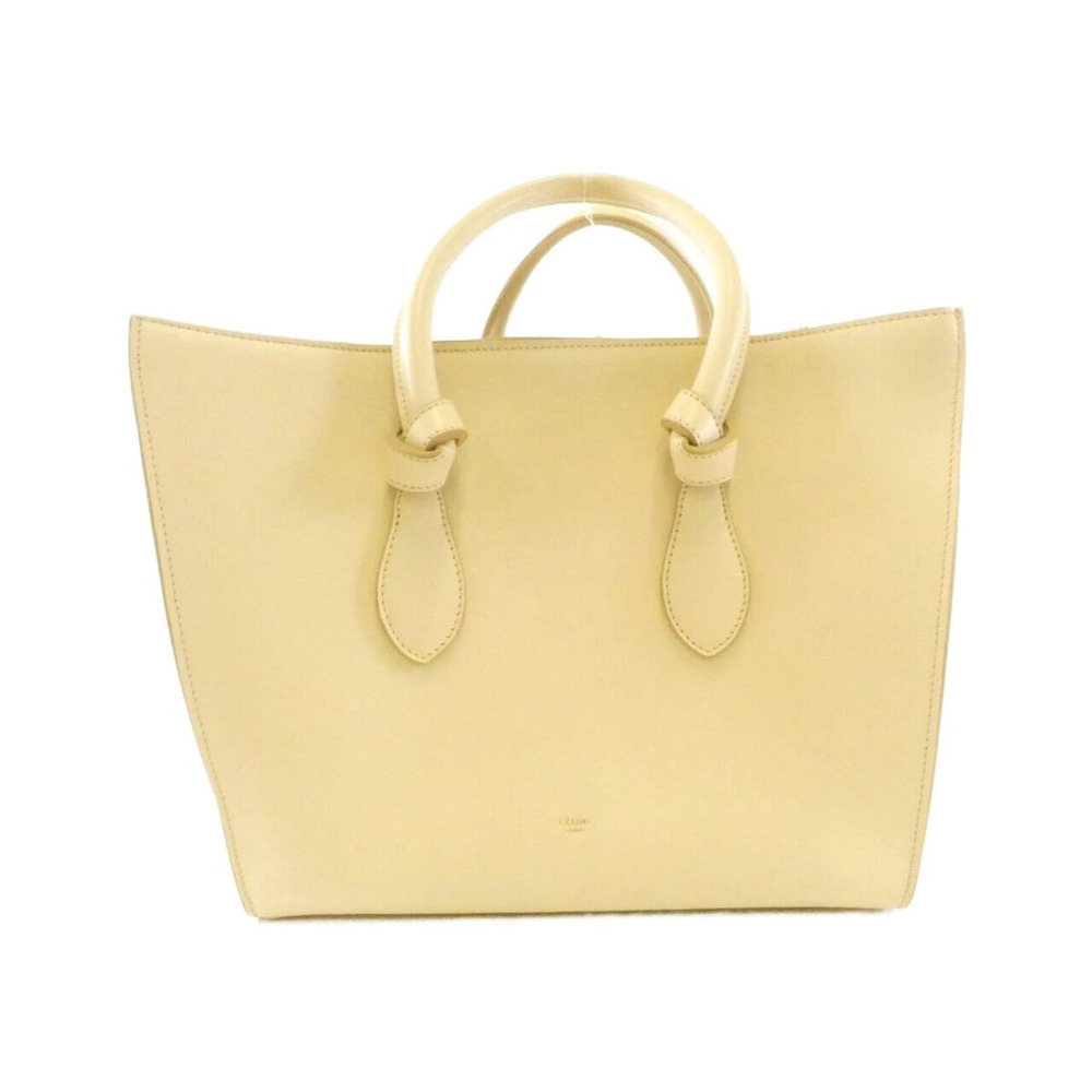 Celine Tie Knot Tote knotted top handles Yellow